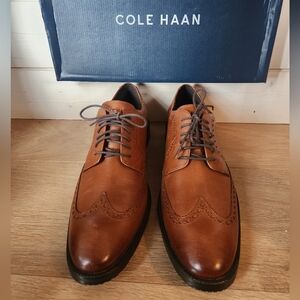 New Cole Haan Men's Brown Leather Dress Shoes